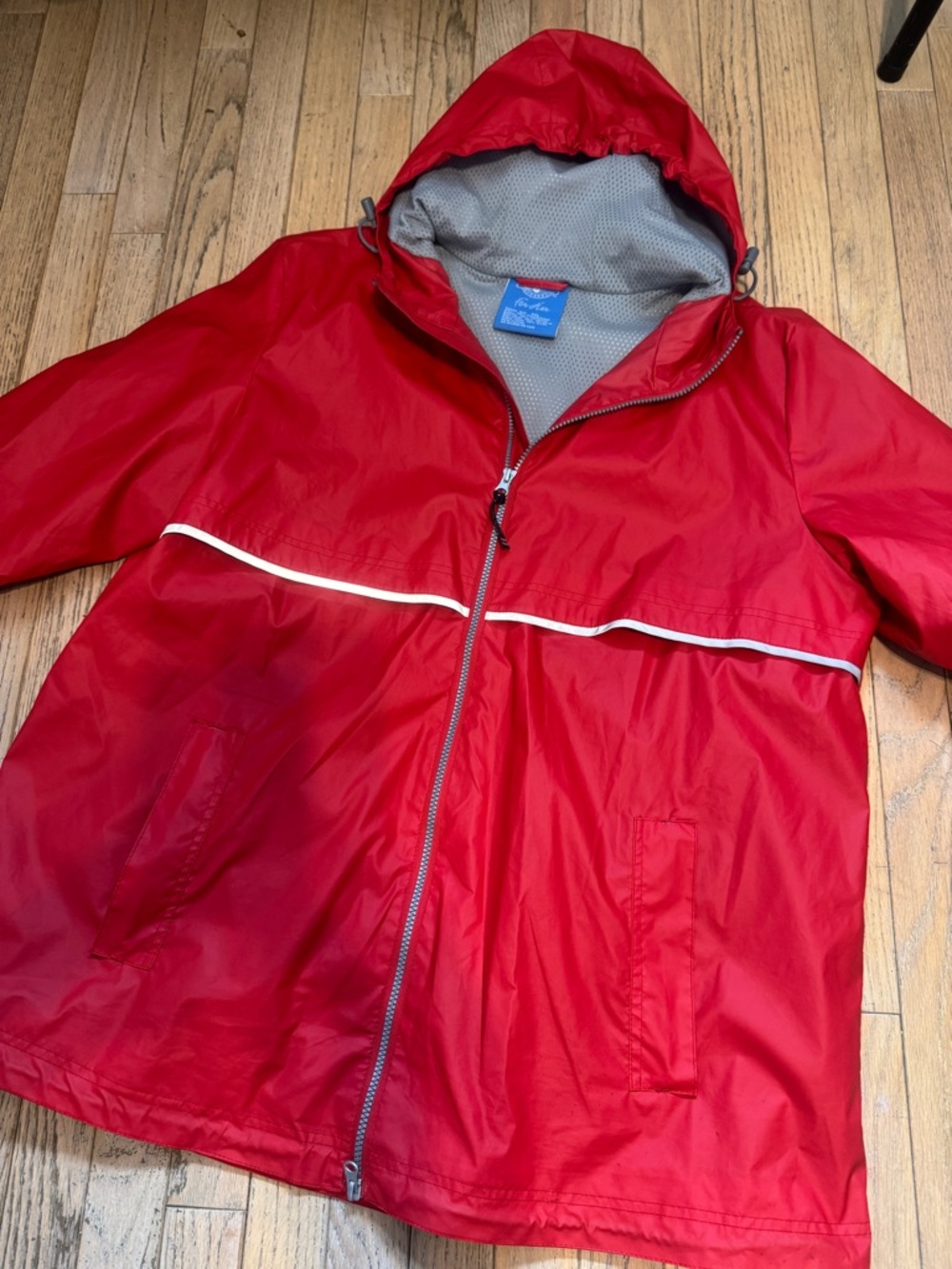 Charles River Apparel Red Rain Jacket 2XL New Englander Waterproof Hooded - Picture 7 of 14